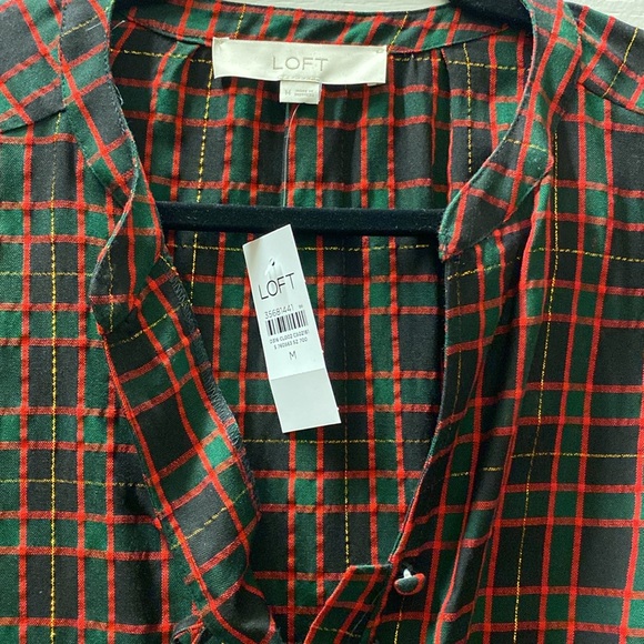 Loft Shimmer Plaid Dress - Picture 6 of 6